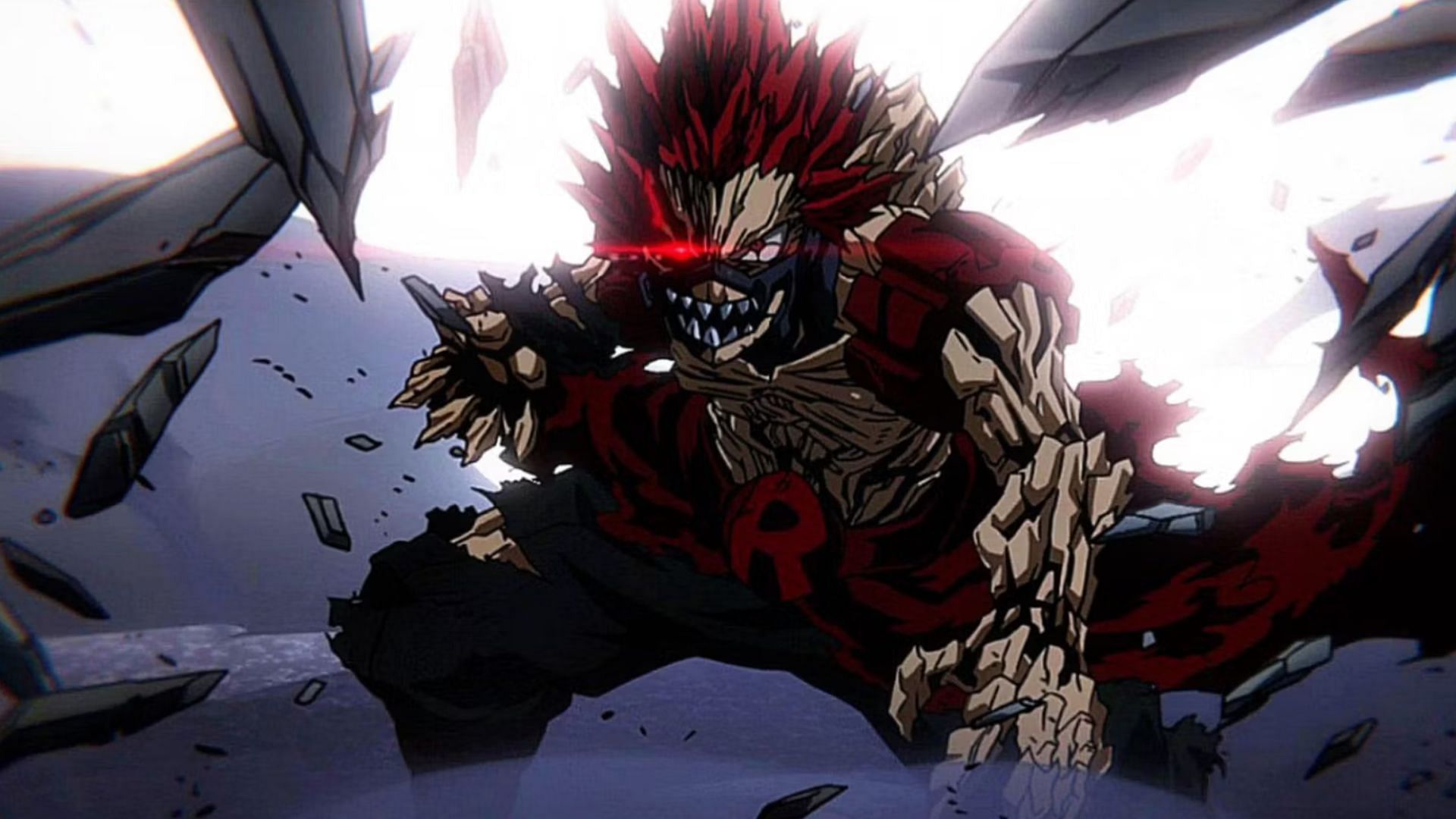 Eijiro Kirishima using his Unbreakable form in My Hero Academia (Image via BONES)